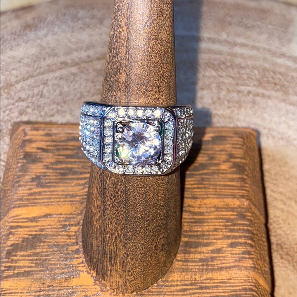 Beautiful S/P CZ Engagement Ring
